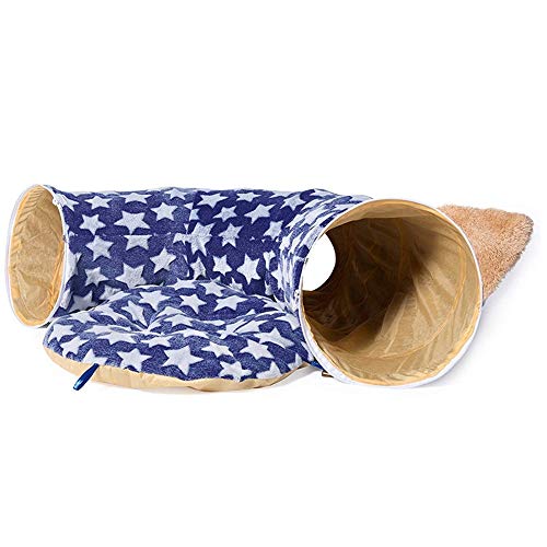 zxz Cat Dog Tunnel Bed, Pet Tube Mat Material Premium Diseño Redondo en Forma de S Forro Suave Pelota Fuzz Diámetro de Almacenamiento fácil 9.8 Pulgadas, para Cachorros caseros al Aire Libre