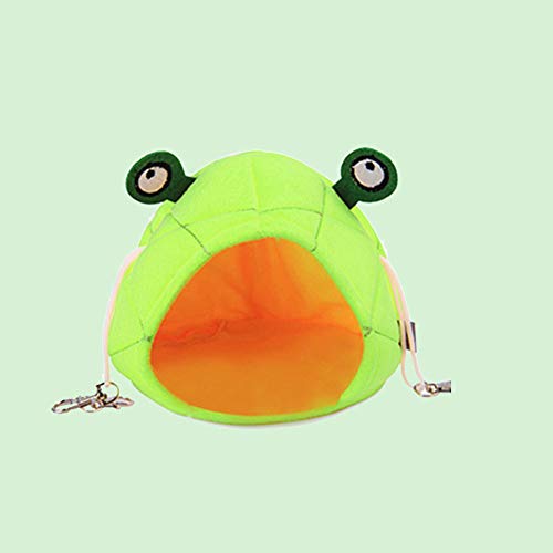 ZYCX123 Mascota Hanging Mini Rana en Forma de hámster Hamaca Cama Caliente Nest Accesorios Animales pequeños Colgantes Cama para Cobayas Conejos Hurones 1PC Verdes