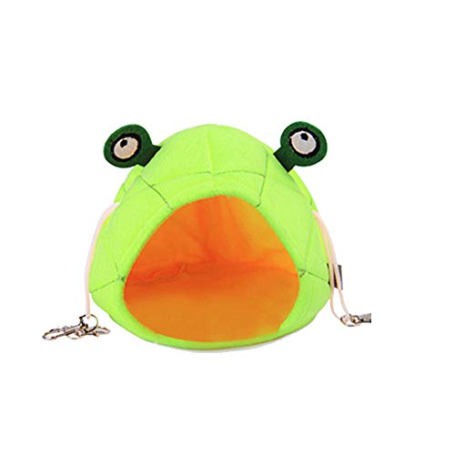 ZYCX123 Mascota Hanging Mini Rana en Forma de hámster Hamaca Cama Caliente Nest Accesorios Animales pequeños Colgantes Cama para Cobayas Conejos Hurones 1PC Verdes