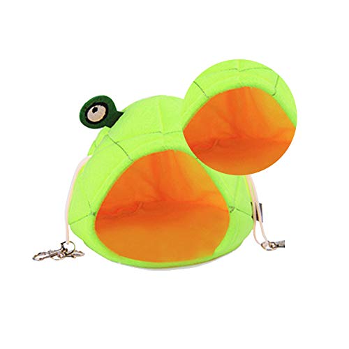 ZYCX123 Mascota Hanging Mini Rana en Forma de hámster Hamaca Cama Caliente Nest Accesorios Animales pequeños Colgantes Cama para Cobayas Conejos Hurones 1PC Verdes