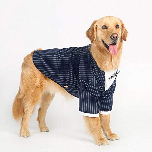 ZYMING Ropa de Perro jerséis Escudo Grande Ropa for Perros Perro Grande Rayas Bowknot Smoking Traje de Boda Ropa for Mascotas en samoye Husky con Capucha (Color : Coat, tamaño : 5XL)